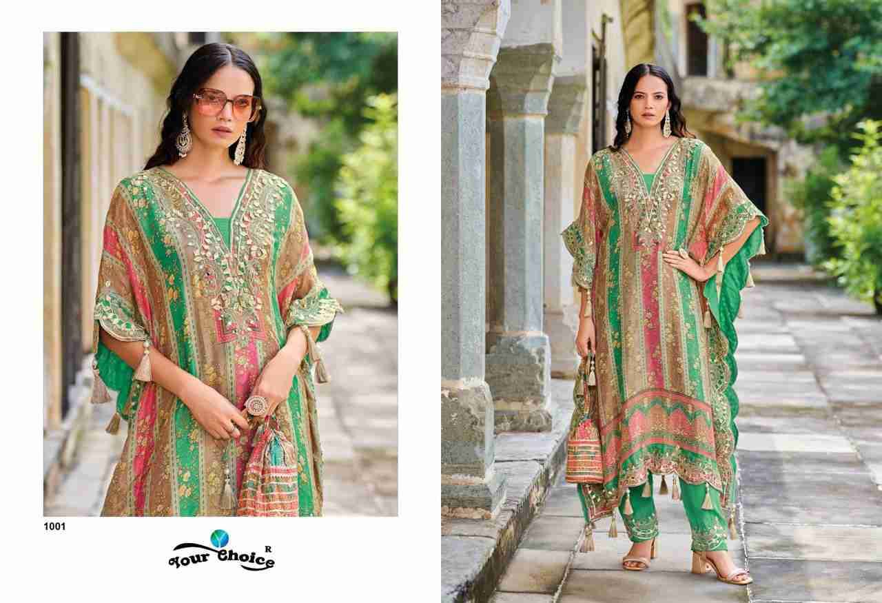 Kaftan By Your Choice 1001 To 1002 Series Designer Stylish Fancy Colorful Beautiful Party Wear & Ethnic Wear Collection Pure Chinnon Kaftan With Bottom At Wholesale Price