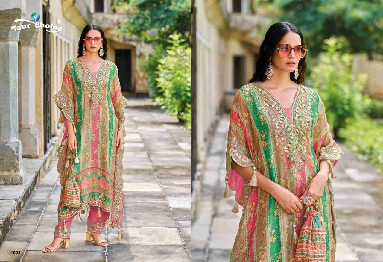 Kaftan By Your Choice 1001 To 1002 Series Designer Stylish Fancy Colorful Beautiful Party Wear & Ethnic Wear Collection Pure Chinnon Kaftan With Bottom At Wholesale Price