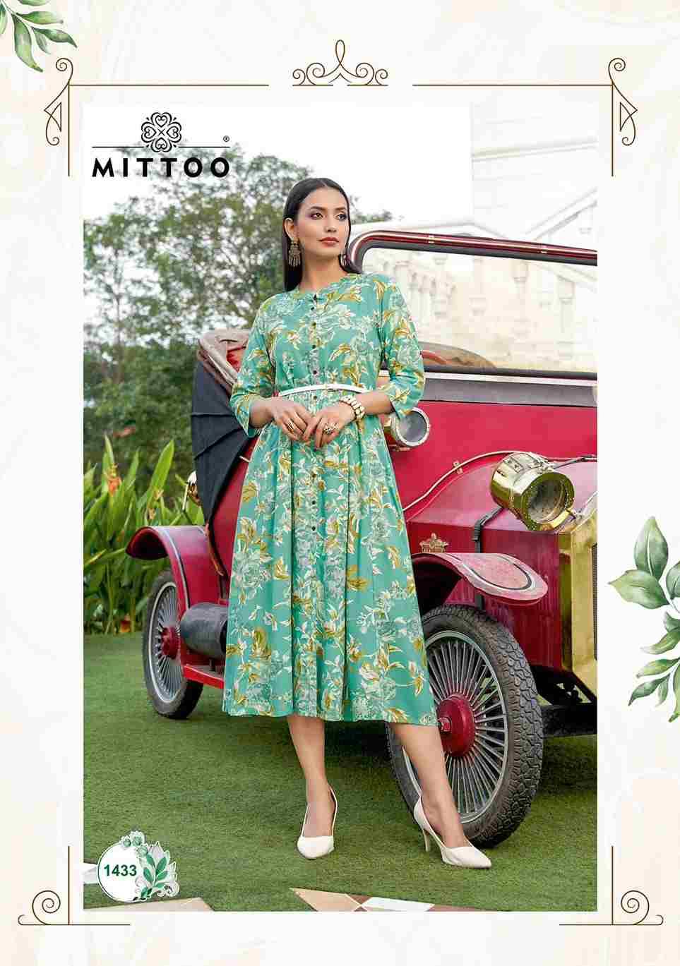 Belt Vol-19 By Mittoo 1431 To 1436 Series Designer Stylish Fancy Colorful Beautiful Party Wear & Ethnic Wear Collection Rayon Print Kurtis At Wholesale Price