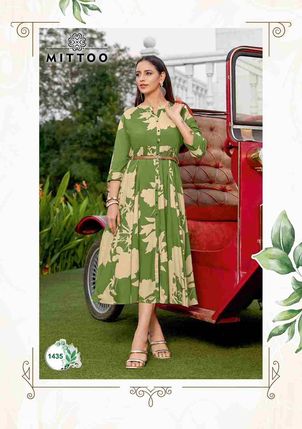 Belt Vol-19 By Mittoo 1431 To 1436 Series Designer Stylish Fancy Colorful Beautiful Party Wear & Ethnic Wear Collection Rayon Print Kurtis At Wholesale Price