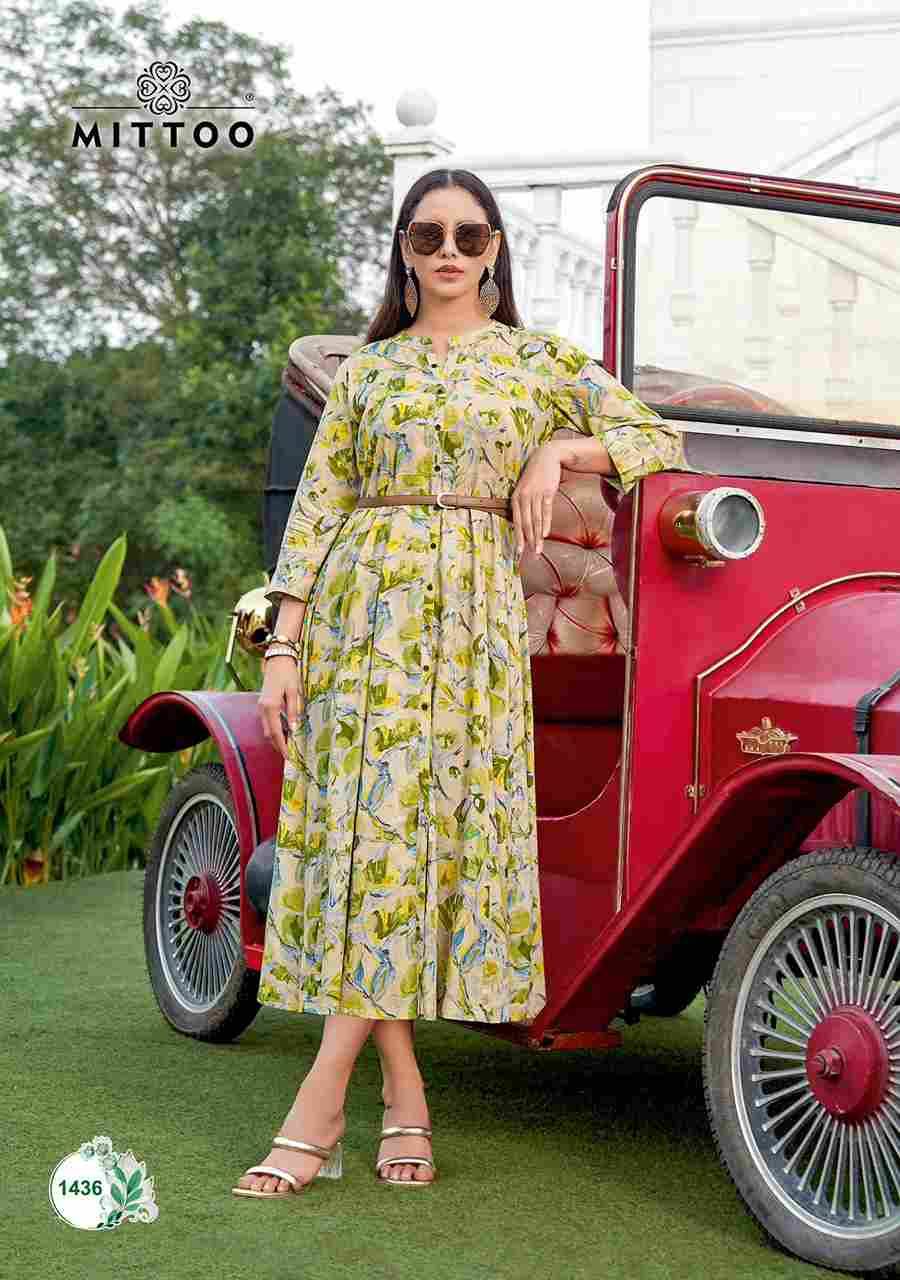 Belt Vol-19 By Mittoo 1431 To 1436 Series Designer Stylish Fancy Colorful Beautiful Party Wear & Ethnic Wear Collection Rayon Print Kurtis At Wholesale Price