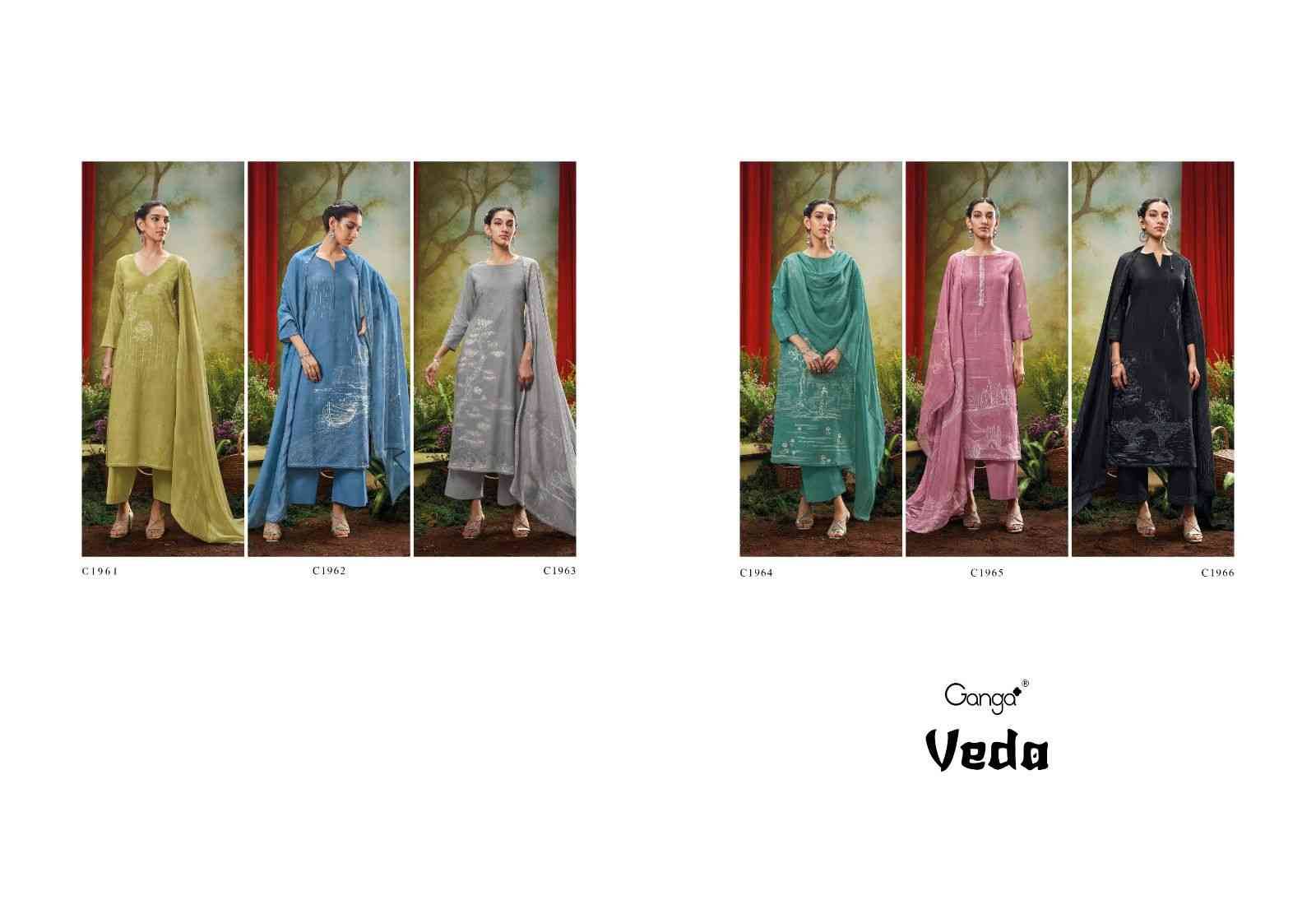 Veda By Ganga Fashion 1961 To 1966 Series Beautiful Festive Suits Colorful Stylish Fancy Casual Wear & Ethnic Wear Fancy Print Dresses At Wholesale Price