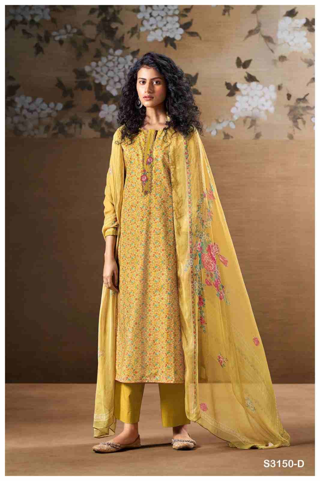 Orah-3150 By Ganga Fashion 3150-A To 3150-D Series Beautiful Festive Suits Colorful Stylish Fancy Casual Wear & Ethnic Wear Pure Cotton Print Dresses At Wholesale Price