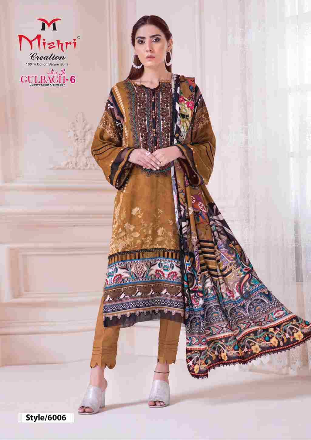 Gulbagh Vol-6 By Mishri 6001 To 6006 Series Beautiful Suits Stylish Colorful Fancy Casual Wear & Ethnic Wear Lawn Cotton Print Dresses At Wholesale Price