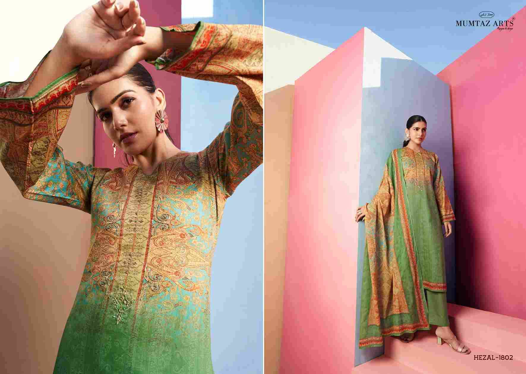 Hezal By Mumtaz Arts 1801 To 1806 Series Beautiful Festive Suits Colorful Stylish Fancy Casual Wear & Ethnic Wear Pure Jam Satin Print With Work Dresses At Wholesale Price