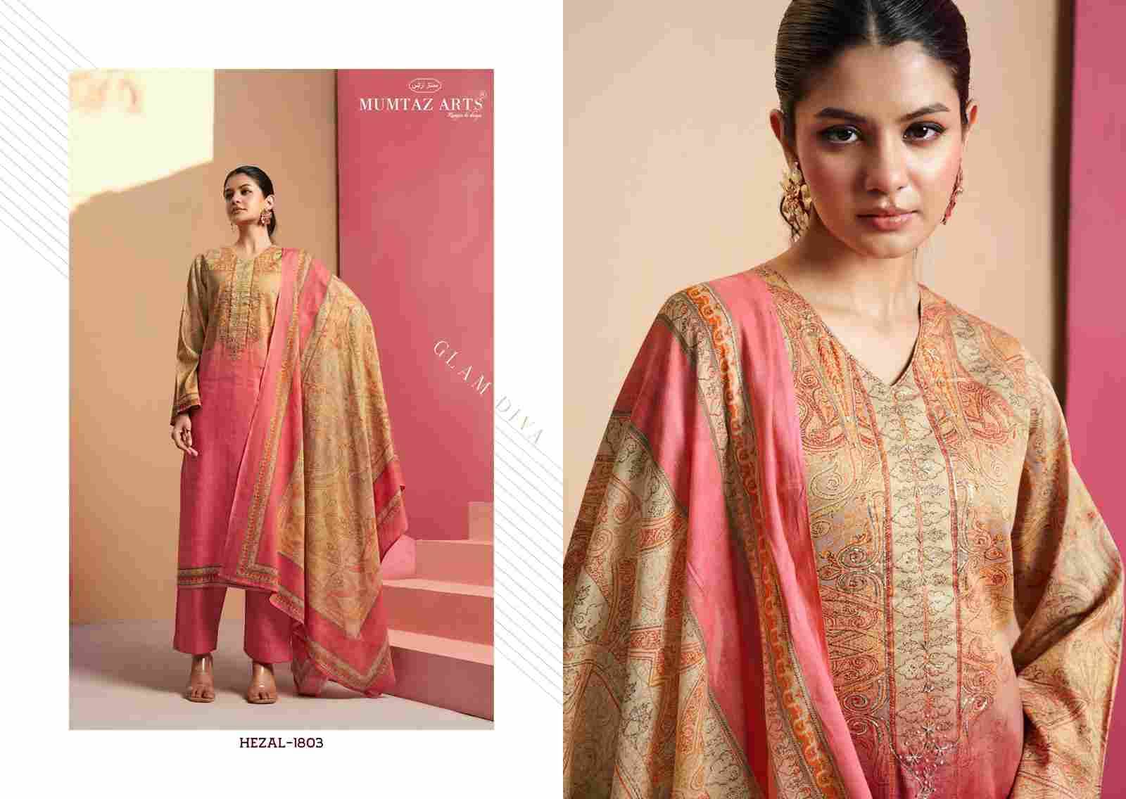 Hezal By Mumtaz Arts 1801 To 1806 Series Beautiful Festive Suits Colorful Stylish Fancy Casual Wear & Ethnic Wear Pure Jam Satin Print With Work Dresses At Wholesale Price