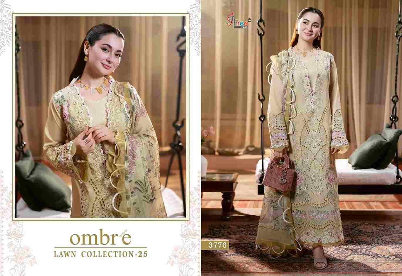 Ombre Lawn Collection-2025 By Shree Fabs 3071 To 3076 Series Pakistani Suits Beautiful Fancy Colorful Stylish Party Wear & Occasional Wear Pure Cotton With Embroidery Dresses At Wholesale Price