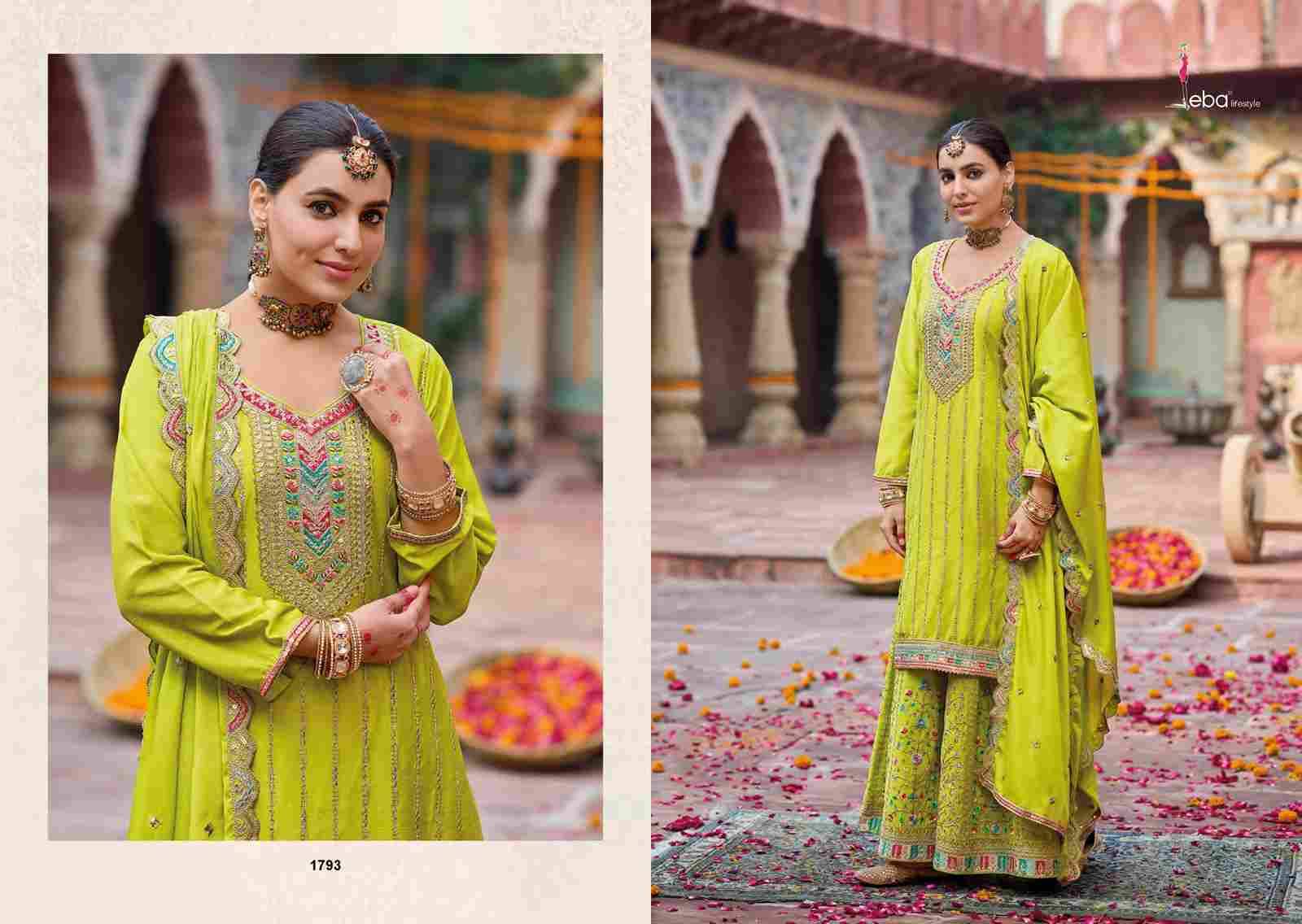 Sehenaaz By Eba Lifestyle 1793 To 1796 Series Beautiful Sharara Suits Colorful Stylish Fancy Casual Wear & Ethnic Wear Chinnon Embroidery Dresses At Wholesale Price