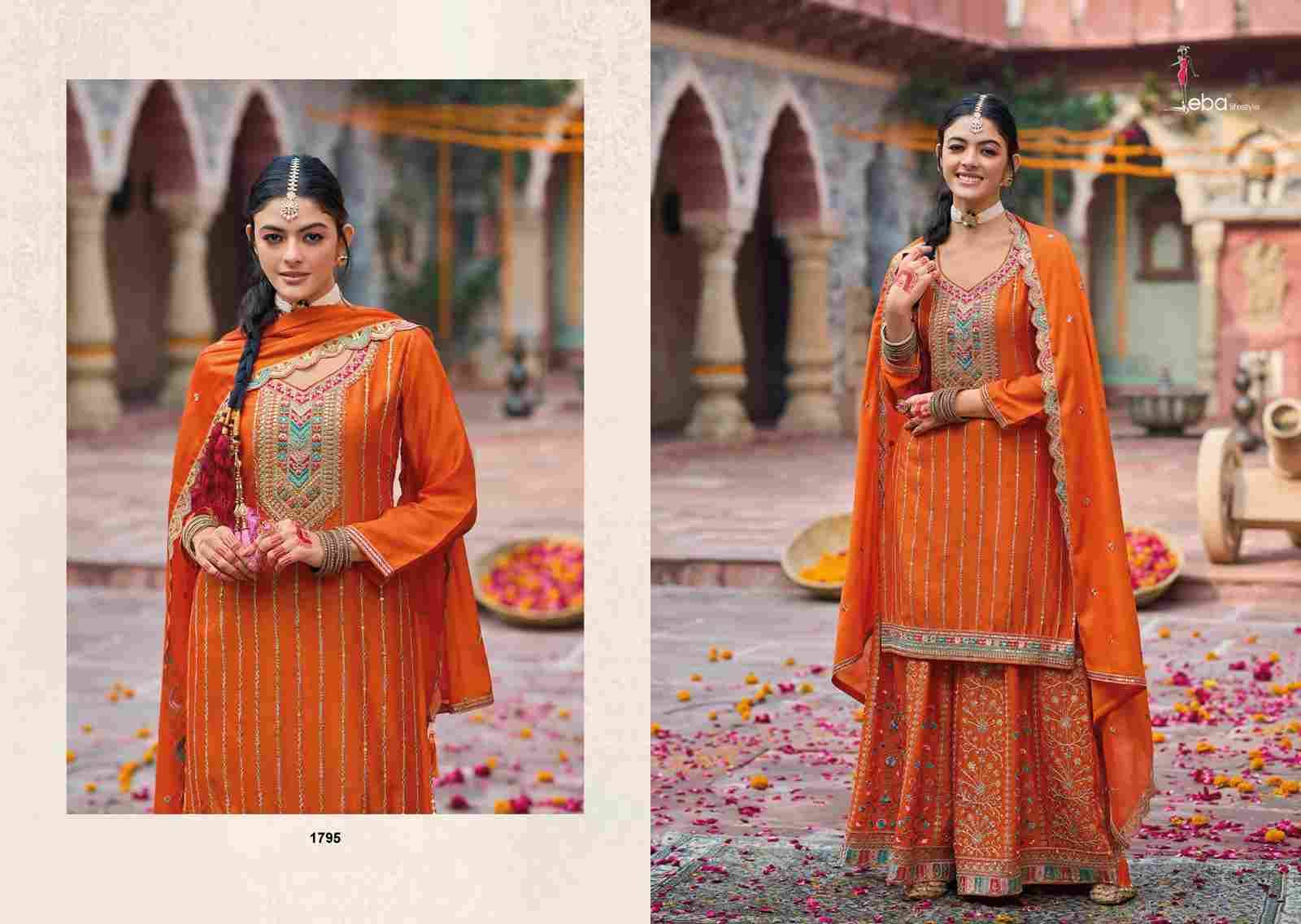 Sehenaaz By Eba Lifestyle 1793 To 1796 Series Beautiful Sharara Suits Colorful Stylish Fancy Casual Wear & Ethnic Wear Chinnon Embroidery Dresses At Wholesale Price