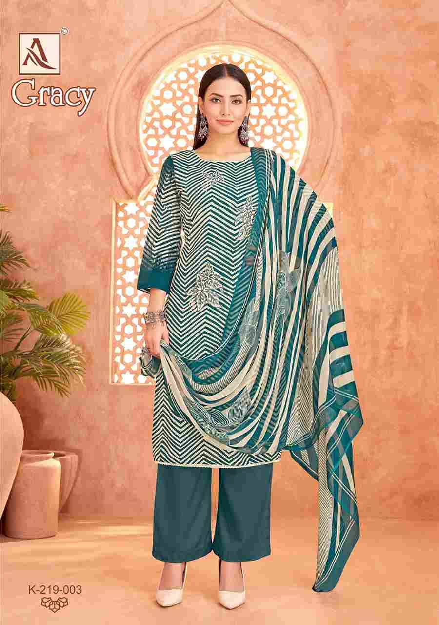 Gracy By Alok Suit 219-001 To 219-004 Series Beautiful Festive Suits Colorful Stylish Fancy Casual Wear & Ethnic Wear Pure Cambric Dresses At Wholesale Price