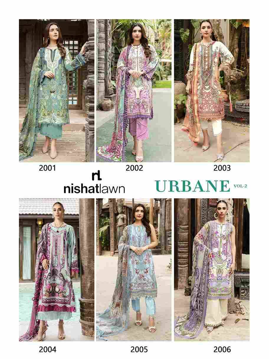 Urbane Vol-2 By Nishat Lawn 2001 To 2006 Series Beautiful Festive Suits Stylish Fancy Colorful Casual Wear & Ethnic Wear Pure Lawn Digital Print Dresses At Wholesale Price