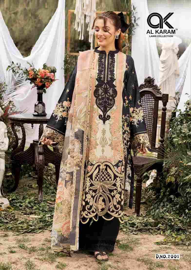 Queens Court Vol-7 By Al Karam Lawn Collection 7001 To 7006 Series Beautiful Suits Colorful Stylish Fancy Casual Wear & Ethnic Wear Pure Cambric Dresses At Wholesale Price