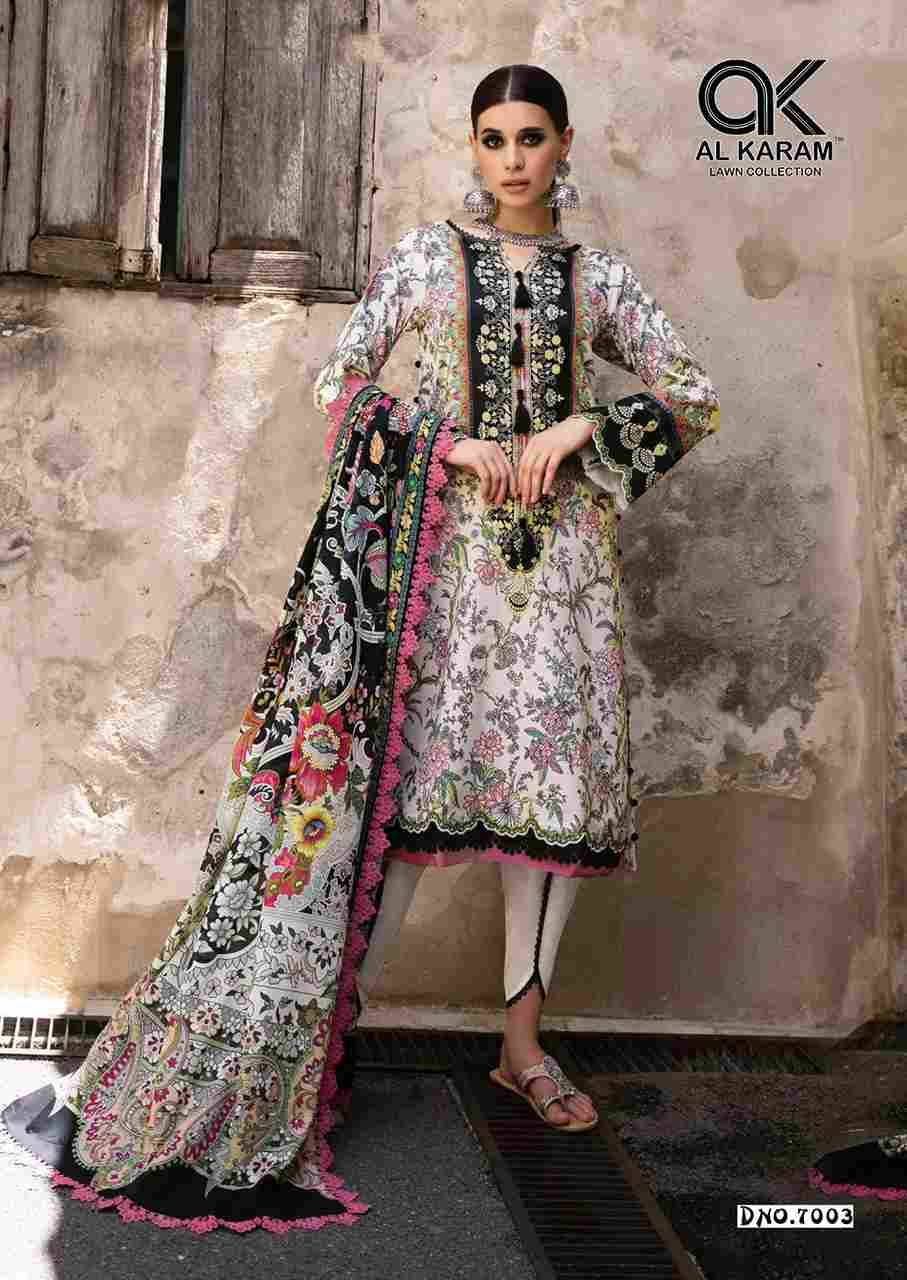 Queens Court Vol-7 By Al Karam Lawn Collection 7001 To 7006 Series Beautiful Suits Colorful Stylish Fancy Casual Wear & Ethnic Wear Pure Cambric Dresses At Wholesale Price