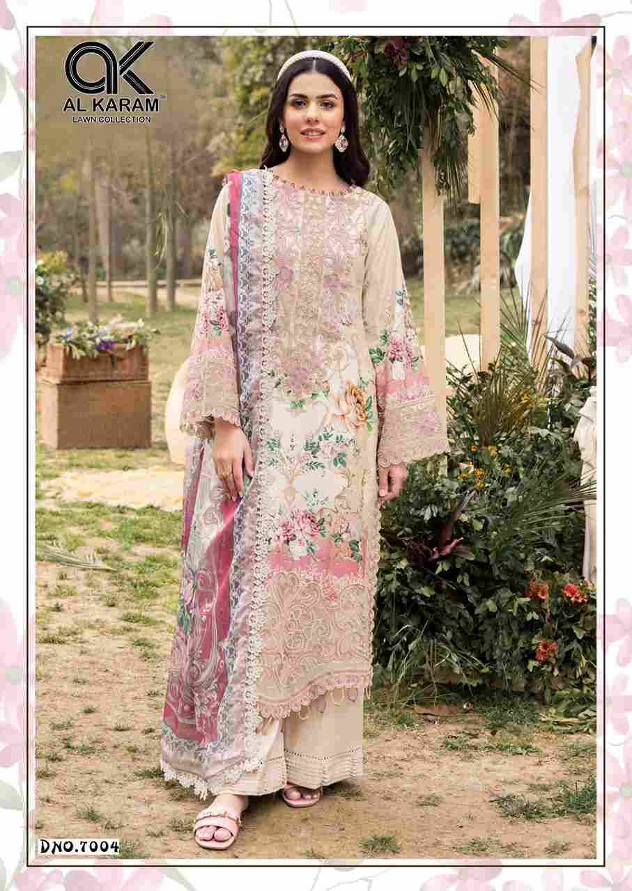 Queens Court Vol-7 By Al Karam Lawn Collection 7001 To 7006 Series Beautiful Suits Colorful Stylish Fancy Casual Wear & Ethnic Wear Pure Cambric Dresses At Wholesale Price