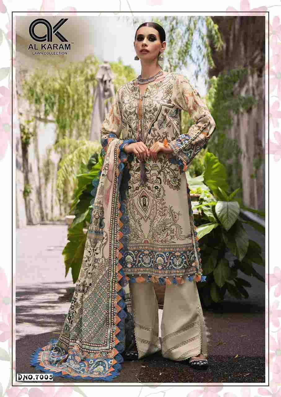 Queens Court Vol-7 By Al Karam Lawn Collection 7001 To 7006 Series Beautiful Suits Colorful Stylish Fancy Casual Wear & Ethnic Wear Pure Cambric Dresses At Wholesale Price