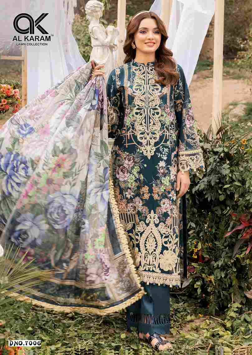 Queens Court Vol-7 By Al Karam Lawn Collection 7001 To 7006 Series Beautiful Suits Colorful Stylish Fancy Casual Wear & Ethnic Wear Pure Cambric Dresses At Wholesale Price