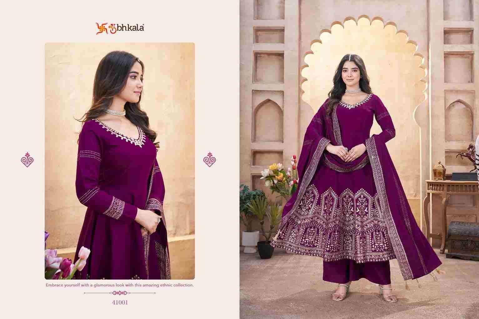 Festive Flair By Shubhkala 41001 To 41004 Series Beautiful Suits Colorful Stylish Fancy Casual Wear & Ethnic Wear Roman Silk Dresses At Wholesale Price