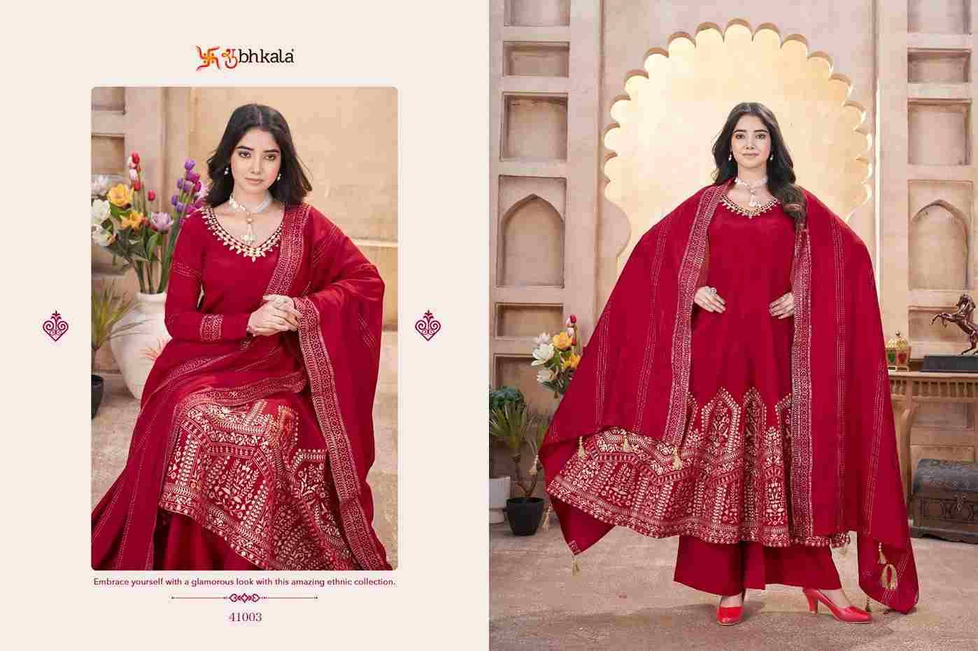 Festive Flair By Shubhkala 41001 To 41004 Series Beautiful Suits Colorful Stylish Fancy Casual Wear & Ethnic Wear Roman Silk Dresses At Wholesale Price