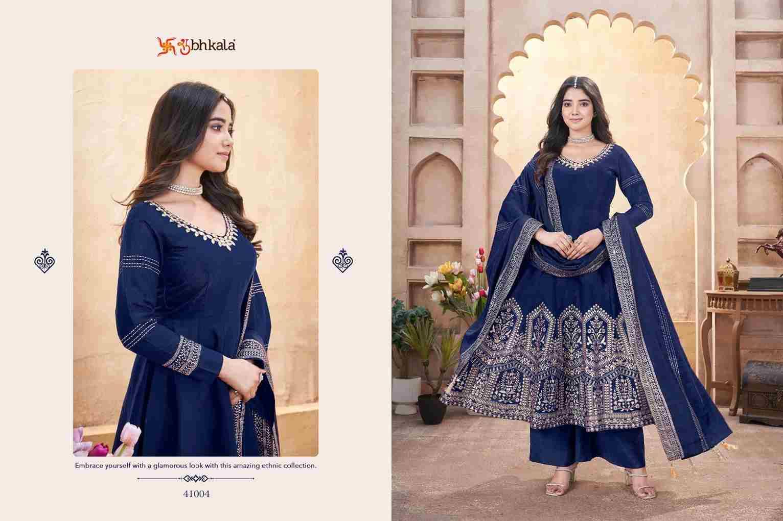 Festive Flair By Shubhkala 41001 To 41004 Series Beautiful Suits Colorful Stylish Fancy Casual Wear & Ethnic Wear Roman Silk Dresses At Wholesale Price