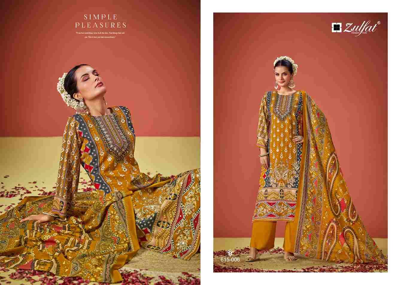 Aayat Vol-11 By Zulfat 615-001 To 615-006 Series Beautiful Festive Suits Stylish Fancy Colorful Casual Wear & Ethnic Wear Pure Viscose Rayon Print Dresses At Wholesale Price