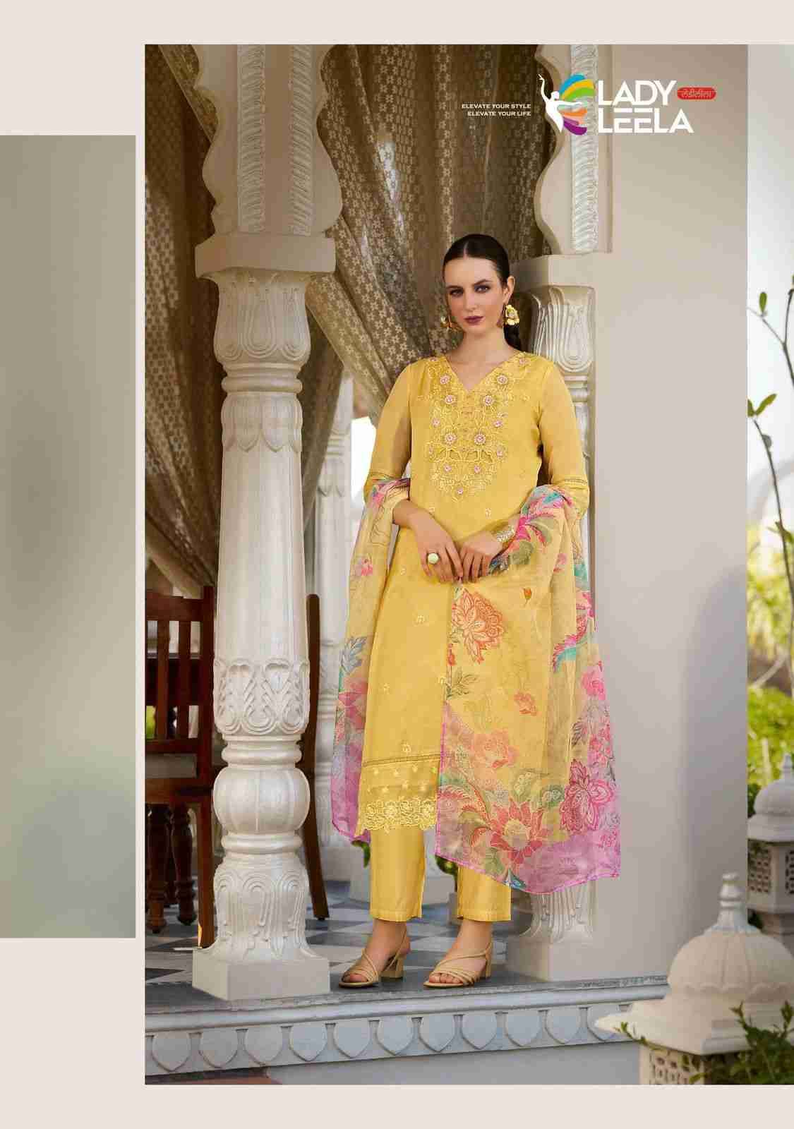 Varnika By Lady Leela 1001 To 1006 Series Designer Festive Suits Collection Beautiful Stylish Fancy Colorful Party Wear & Occasional Wear Organza Dresses At Wholesale Price