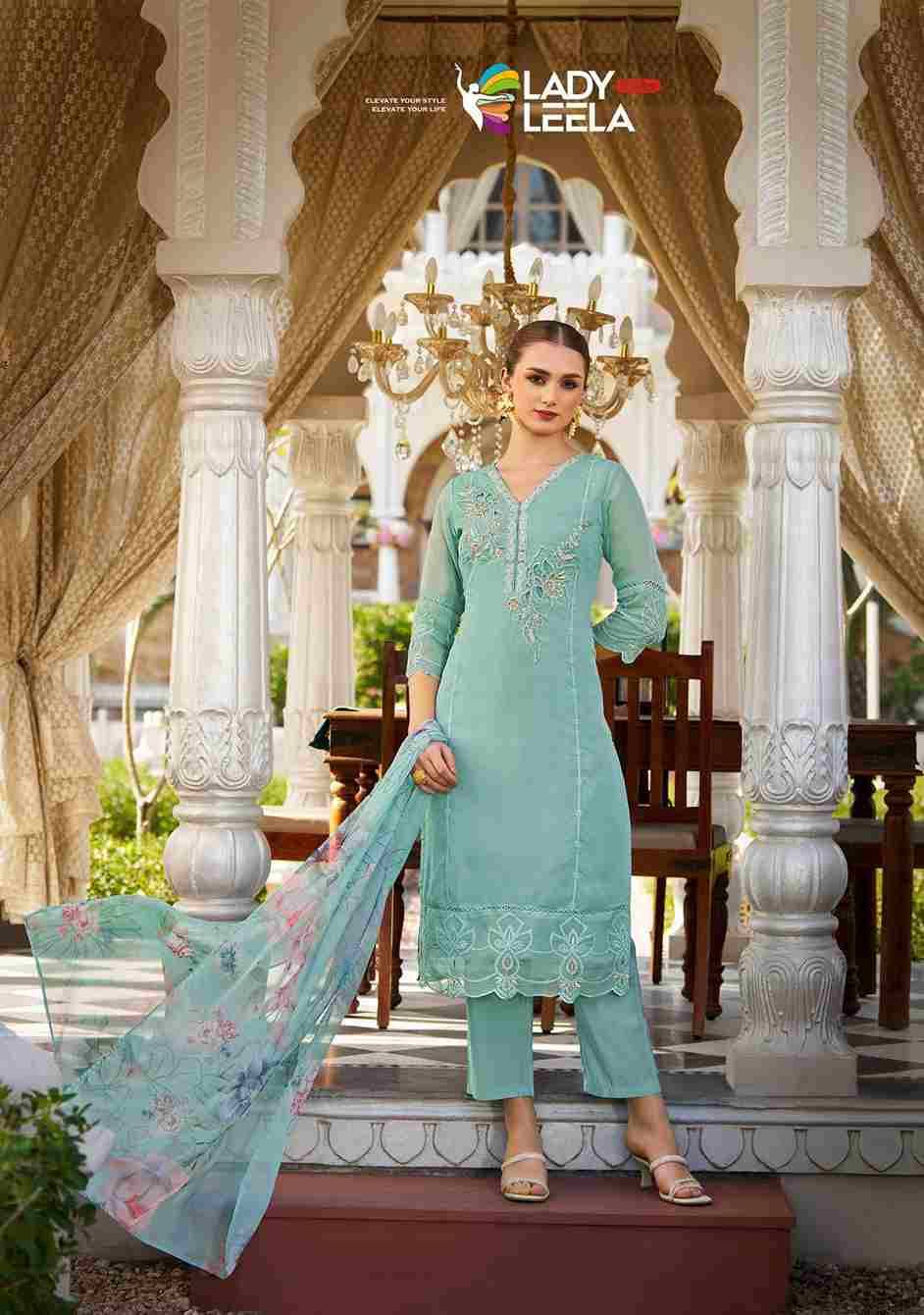 Varnika By Lady Leela 1001 To 1006 Series Designer Festive Suits Collection Beautiful Stylish Fancy Colorful Party Wear & Occasional Wear Organza Dresses At Wholesale Price