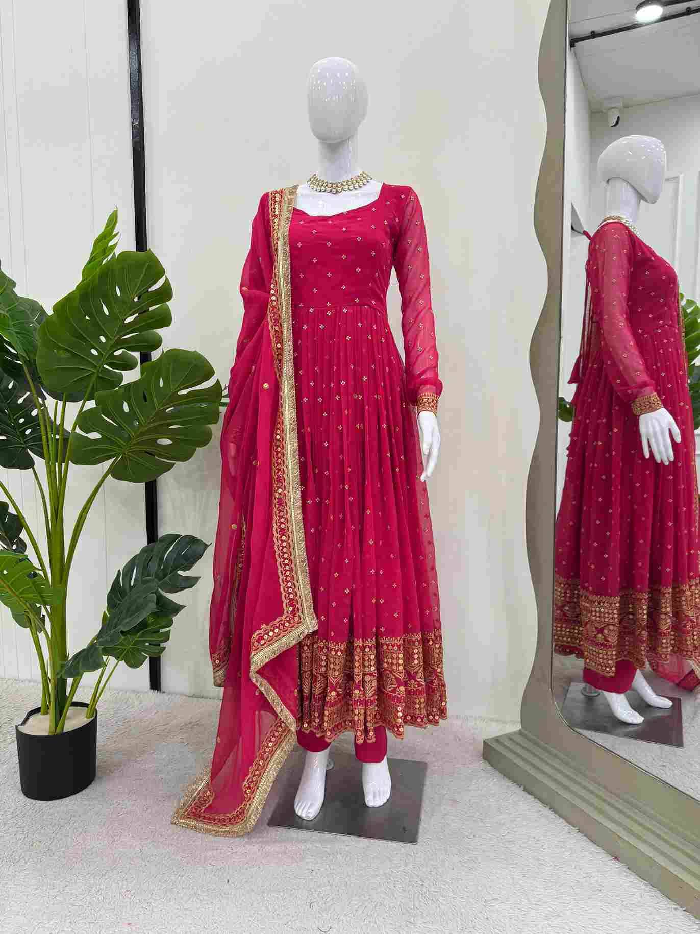 5824 By Fashid Wholesale Beautiful Anarkali Suits Colorful Stylish Fancy Casual Wear & Ethnic Wear Faux Georgette Dresses At Wholesale Price