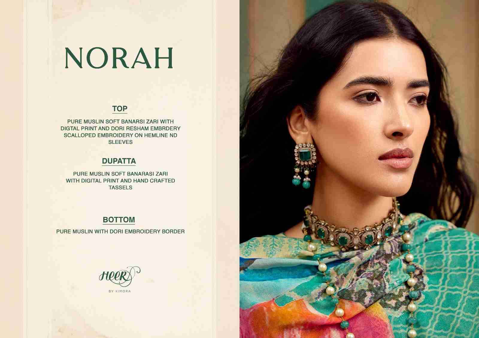 Norah By Kimora Fashion 9561 To 9566 Series Designer Festive Suits Collection Beautiful Stylish Fancy Colorful Party Wear & Occasional Wear Pure Muslin Dresses At Wholesale Price