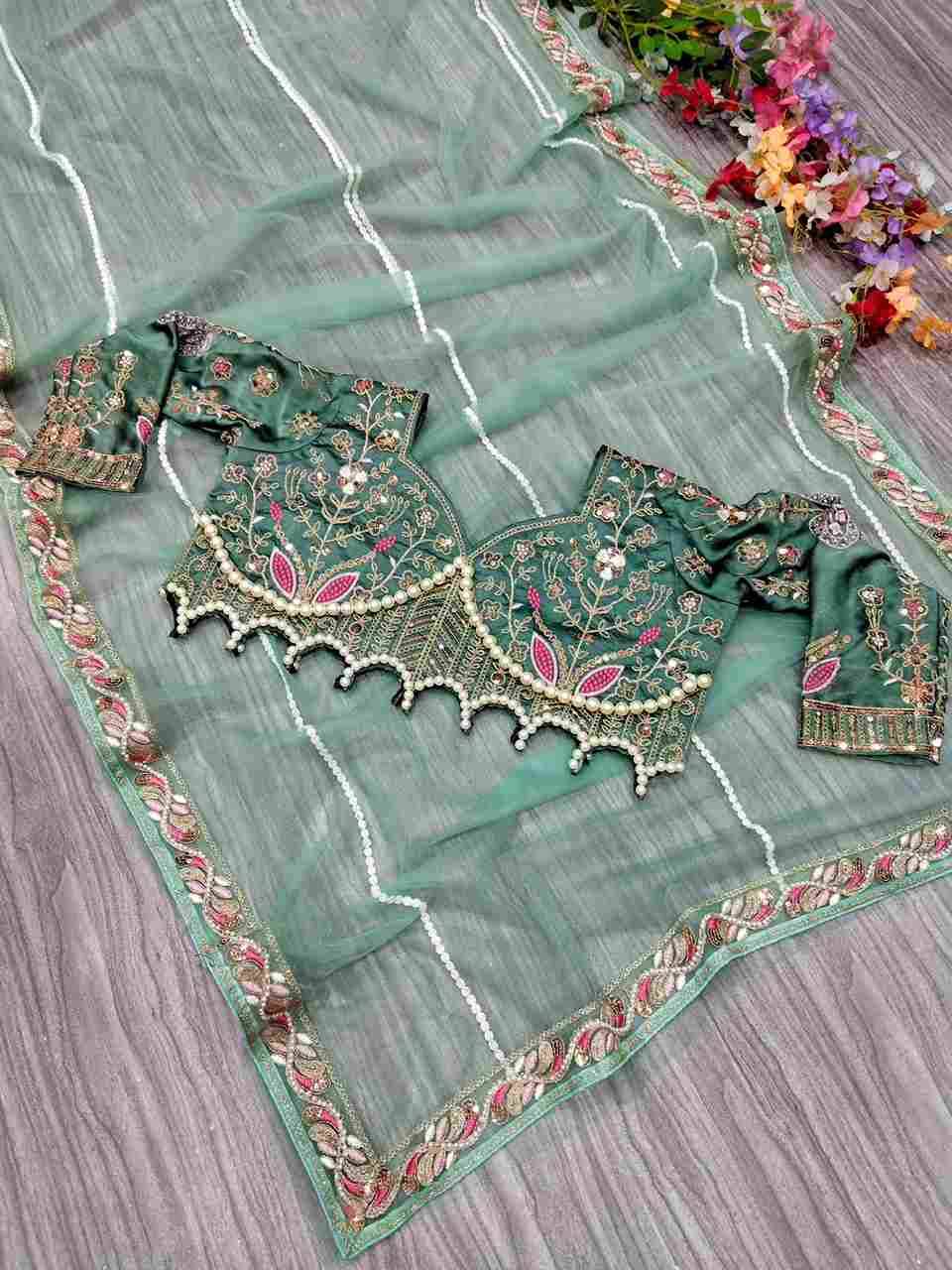 Pani By Fashid Wholesale 01 T0 04 Series Indian Traditional Wear Collection Beautiful Stylish Fancy Colorful Party Wear & Occasional Wear Premium Net Sarees At Wholesale Price