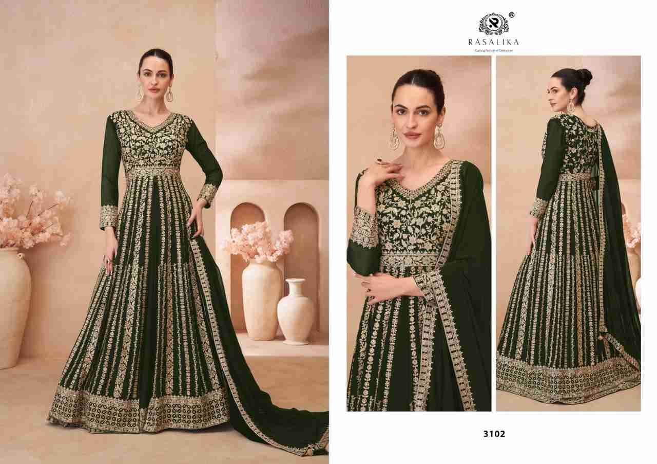 Glamour By Rasalika 3101 To 3104 Series Beautiful Anarkali Suits Stylish Fancy Colorful Casual Wear & Ethnic Wear Georgette Dresses At Wholesale Price