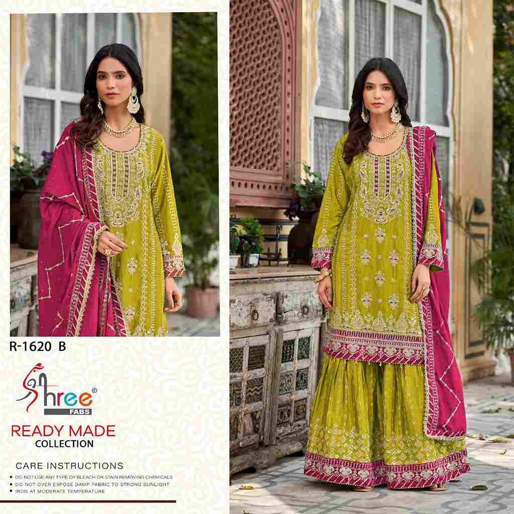 Shree Fabs Hit Design R-1620 Colours By Shree Fabs R-1620-A To R-1620-D Series Beautiful Pakistani Suits Stylish Fancy Colorful Party Wear & Occasional Wear Chinnon Embroidered Dresses At Wholesale Price