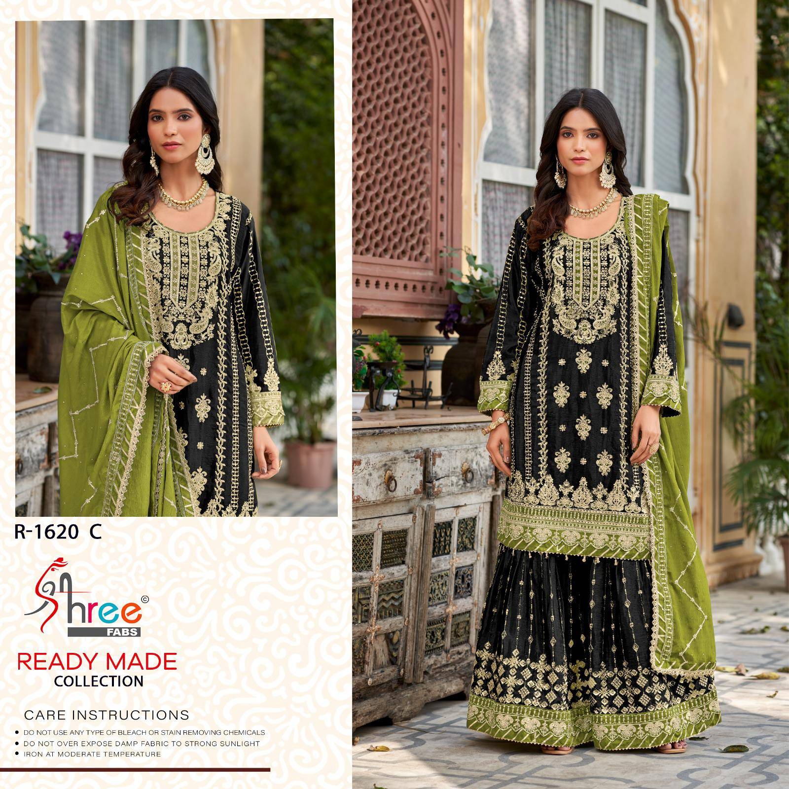 Shree Fabs Hit Design R-1620 Colours By Shree Fabs R-1620-A To R-1620-D Series Beautiful Pakistani Suits Stylish Fancy Colorful Party Wear & Occasional Wear Chinnon Embroidered Dresses At Wholesale Price