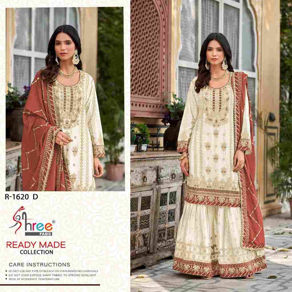 Shree Fabs Hit Design R-1620 Colours By Shree Fabs R-1620-A To R-1620-D Series Beautiful Pakistani Suits Stylish Fancy Colorful Party Wear & Occasional Wear Chinnon Embroidered Dresses At Wholesale Price