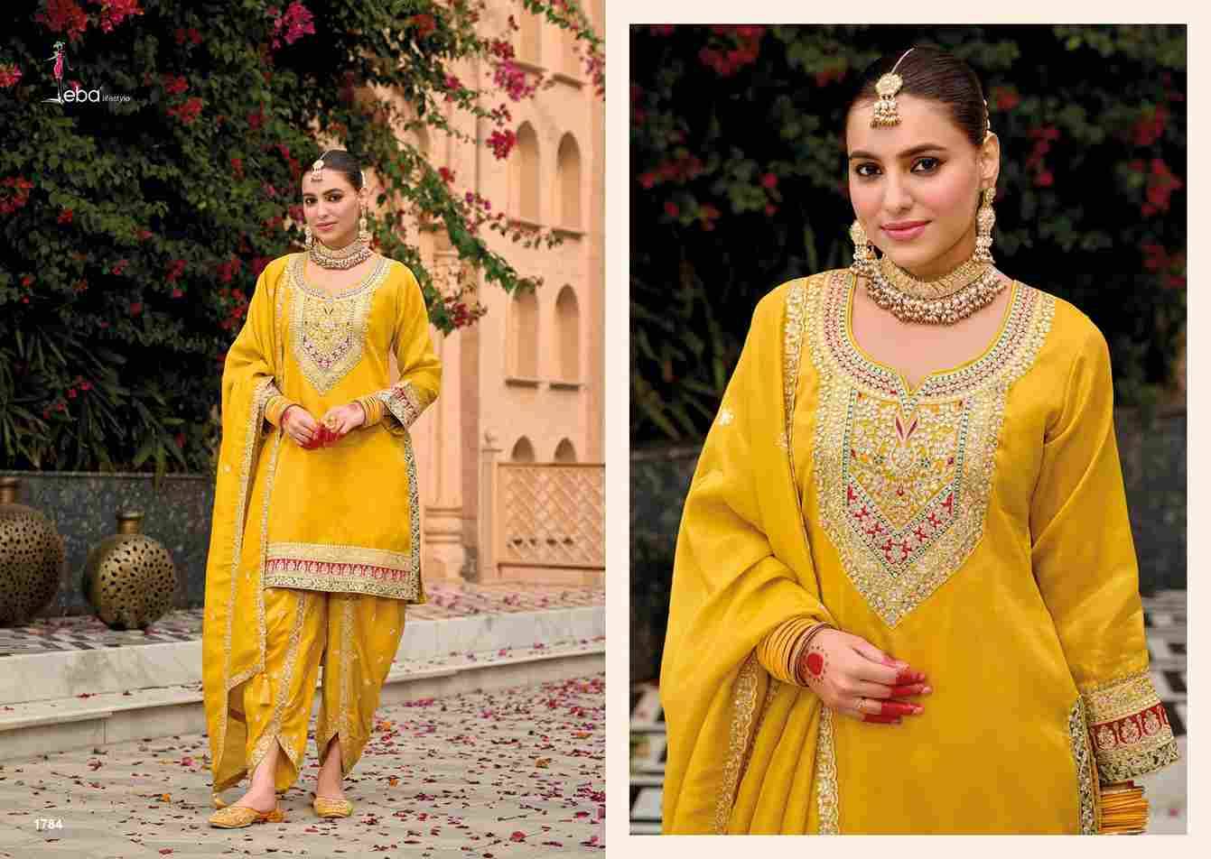 Meraki By Eba Lifestyle 1784 To 1786 Series Beautiful Festive Suits Colorful Stylish Fancy Casual Wear & Ethnic Wear Simmer Embroidery Dresses At Wholesale Price