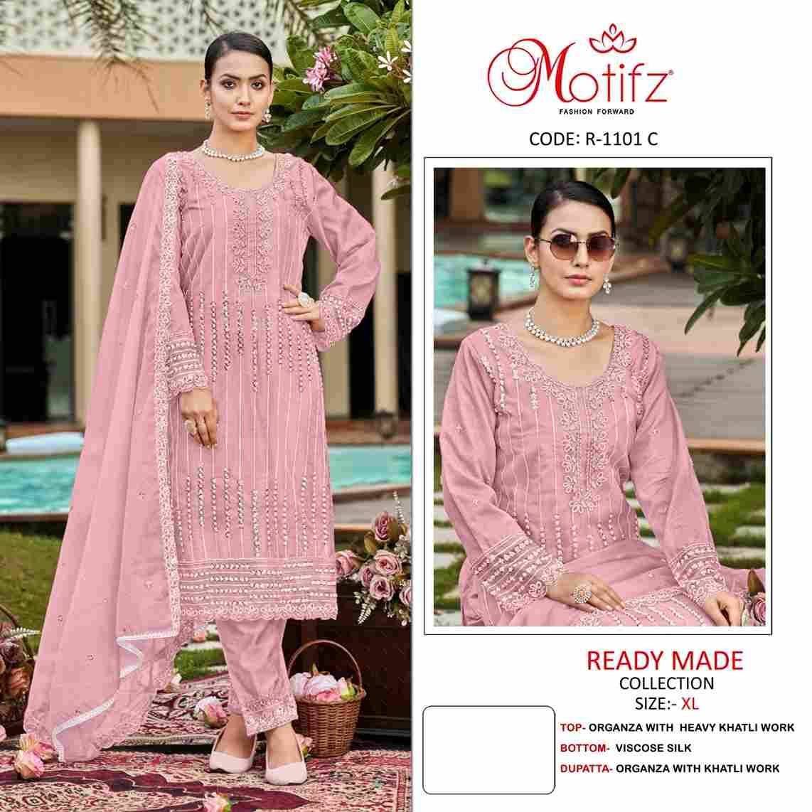 Motifz Hit Design 1101 Colours By Motifz 1101-A To 1101-D Series Beautiful Pakistani Suits Colorful Stylish Fancy Casual Wear & Ethnic Wear Organza Dresses At Wholesale Price