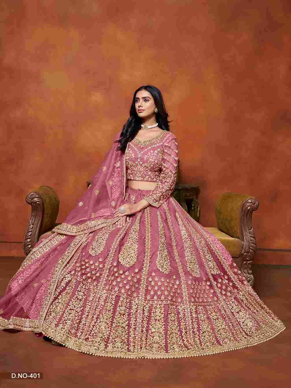 Mehvish Vol-4 By Fashid Wholesale 401 To 404 Series Designer Beautiful Collection Occasional Wear & Party Wear Net Lehengas At Wholesale Price