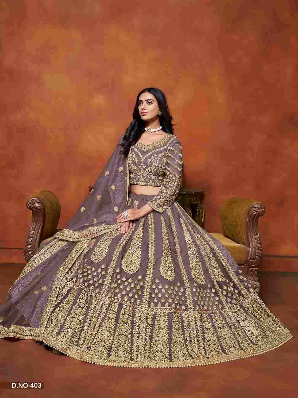 Mehvish Vol-4 By Fashid Wholesale 401 To 404 Series Designer Beautiful Collection Occasional Wear & Party Wear Net Lehengas At Wholesale Price