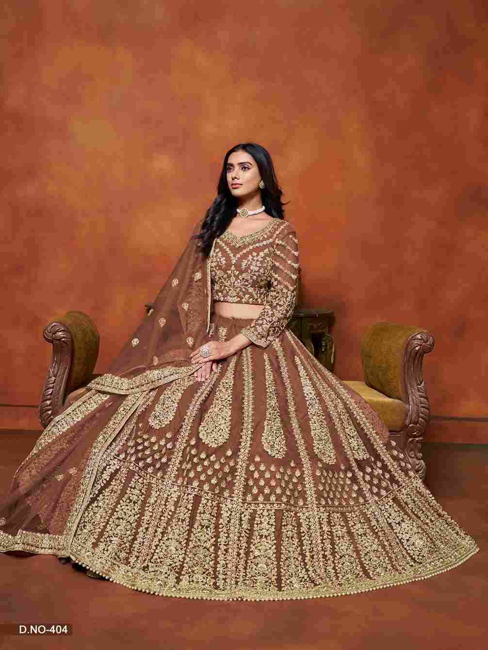 Mehvish Vol-4 By Fashid Wholesale 401 To 404 Series Designer Beautiful Collection Occasional Wear & Party Wear Net Lehengas At Wholesale Price