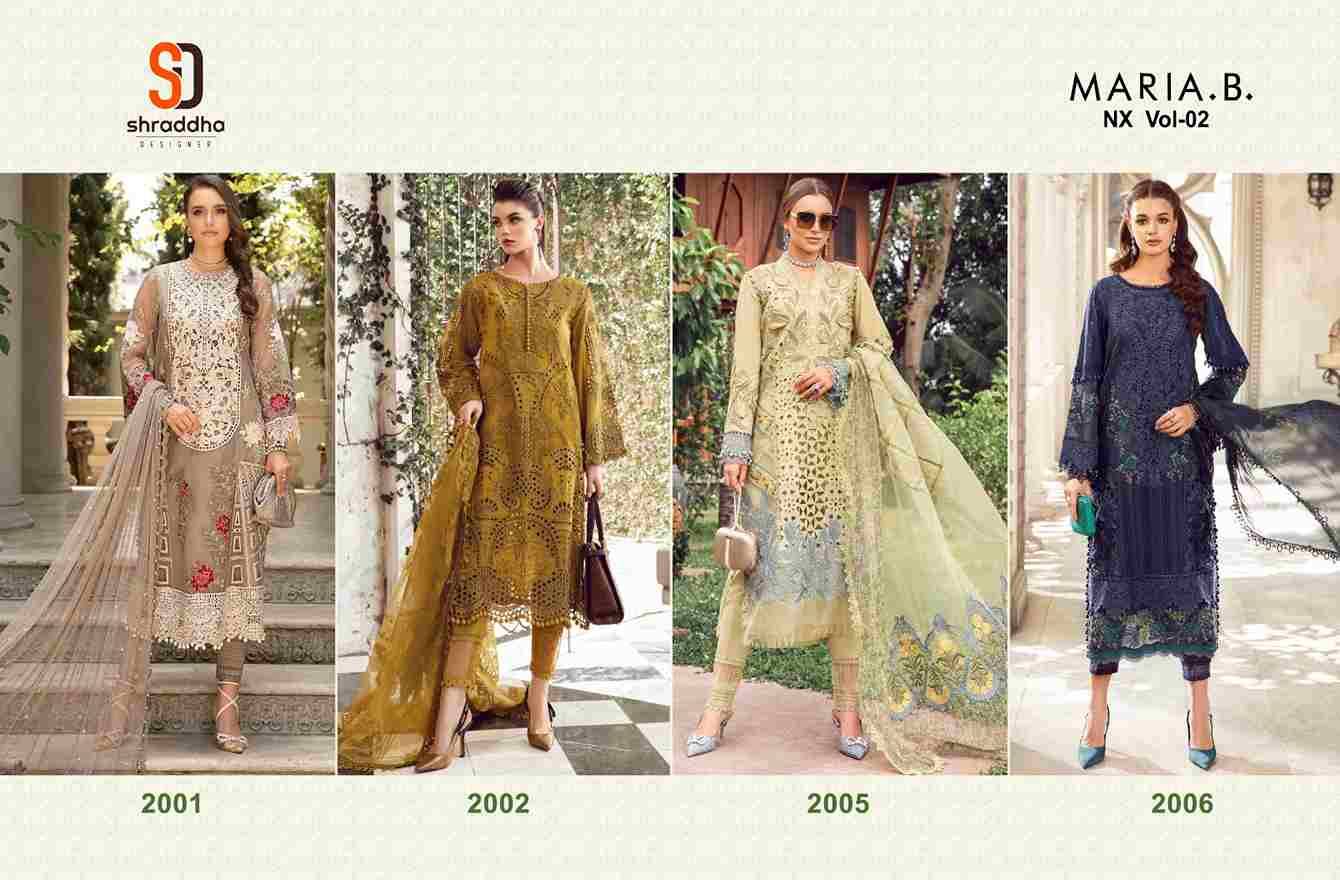 Maria.B. Vol-2 Nx By Shraddha Designer Pakistani Suits Beautiful Stylish Fancy Colorful Party Wear & Occasional Wear Pure Cotton Embroidered Dresses At Wholesale Price