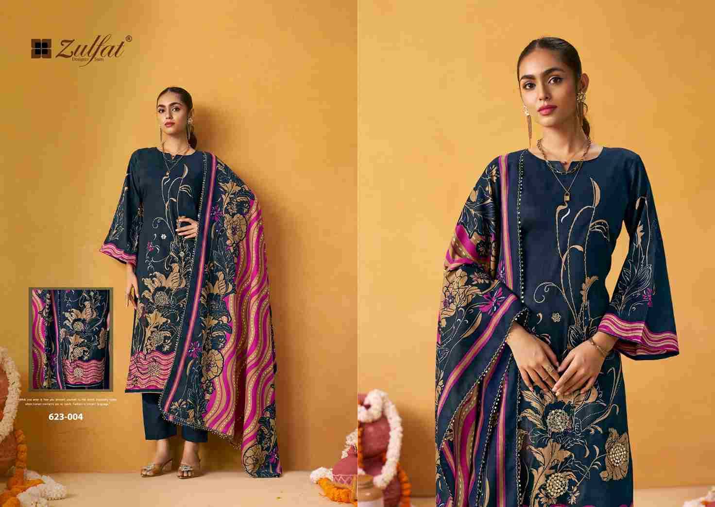 Raabta Vol-4 By Zulfat 623-001 To 623-006 Series Beautiful Festive Suits Stylish Fancy Colorful Casual Wear & Ethnic Wear Pure Jam Cotton Print Dresses At Wholesale Price