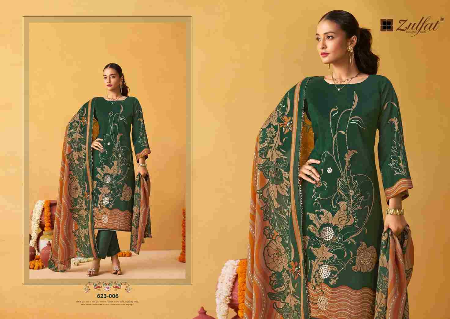 Raabta Vol-4 By Zulfat 623-001 To 623-006 Series Beautiful Festive Suits Stylish Fancy Colorful Casual Wear & Ethnic Wear Pure Jam Cotton Print Dresses At Wholesale Price