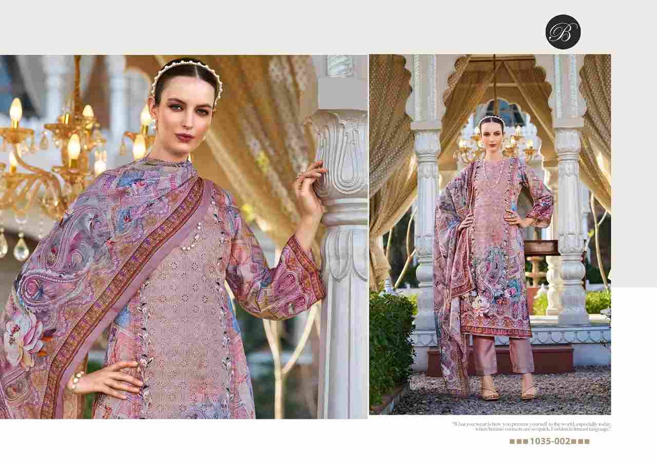 Albeli By Belliza 1035-001 To 1035-006 Series Beautiful Suits Colorful Stylish Fancy Casual Wear & Ethnic Wear Pure Jam Cotton Print With Embroidered Dresses At Wholesale Price