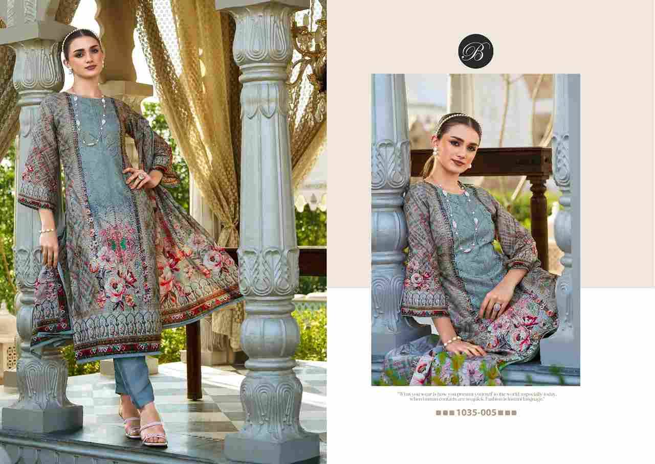 Albeli By Belliza 1035-001 To 1035-006 Series Beautiful Suits Colorful Stylish Fancy Casual Wear & Ethnic Wear Pure Jam Cotton Print With Embroidered Dresses At Wholesale Price