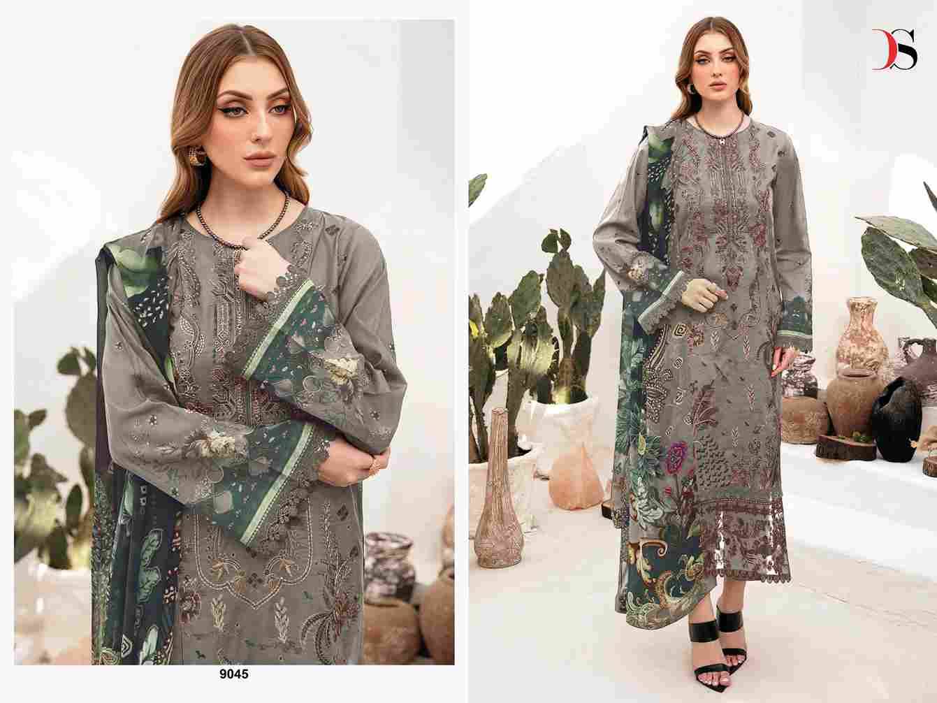 Cheveron Vol-13 By Deepsy Suits 9041 To 9046 Series Designer Pakistani Suits Beautiful Stylish Fancy Colorful Party Wear & Occasional Wear Pure Cotton Embroidered Dresses At Wholesale Price