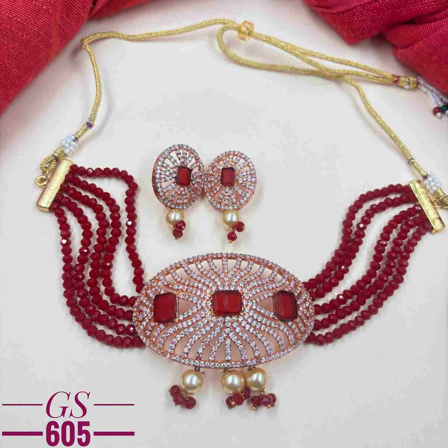 GS-605 By Fashid Wholesale 01 To 07 Series Traditional Artificial Jewellery For Indian Attire At Exclusive Range.