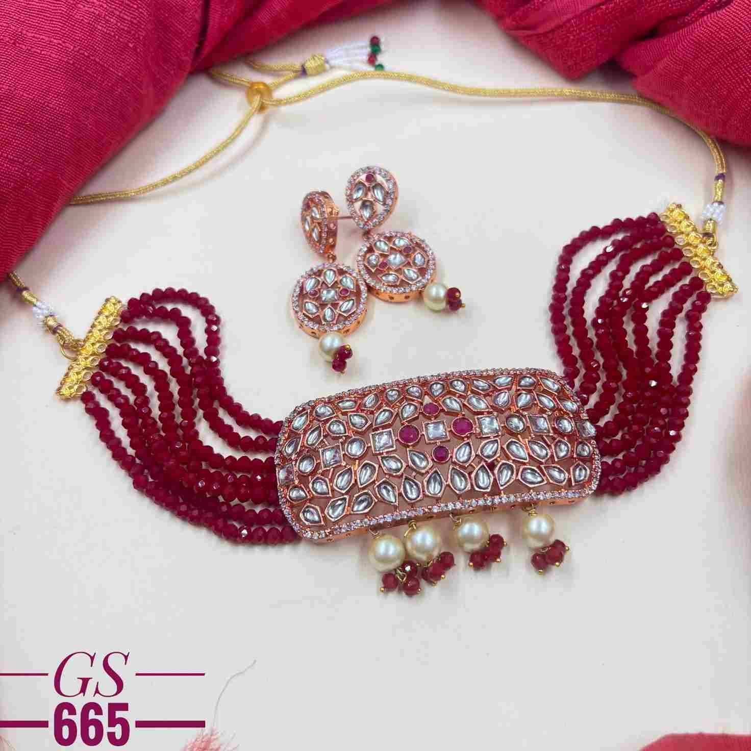 GS-605 By Fashid Wholesale 01 To 07 Series Traditional Artificial Jewellery For Indian Attire At Exclusive Range.