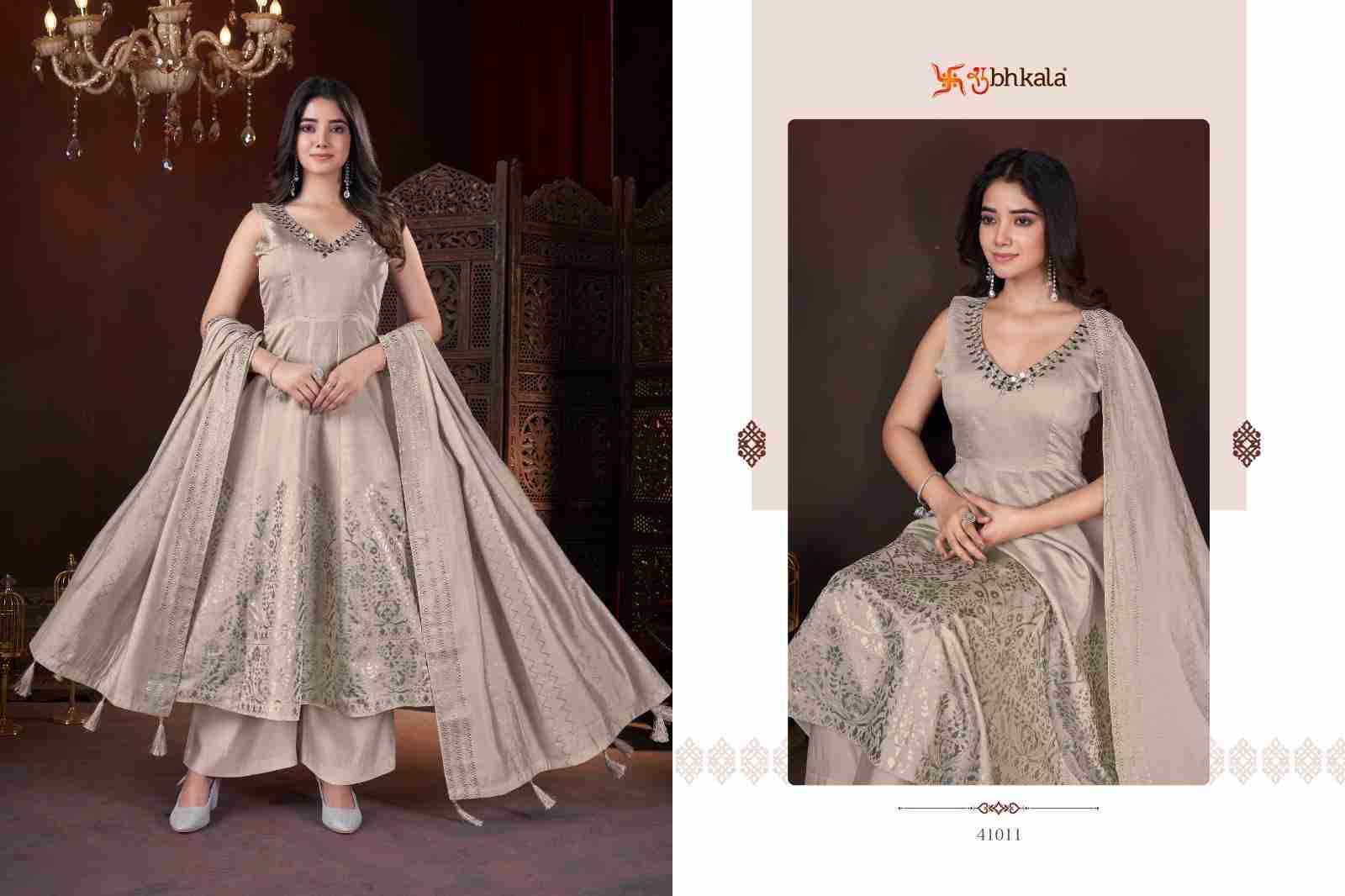 Blooming Ethnic By Shubhkala 41011 To 41014 Series Beautiful Festive Suits Stylish Fancy Colorful Casual Wear & Ethnic Wear Roman Silk Dresses At Wholesale Price