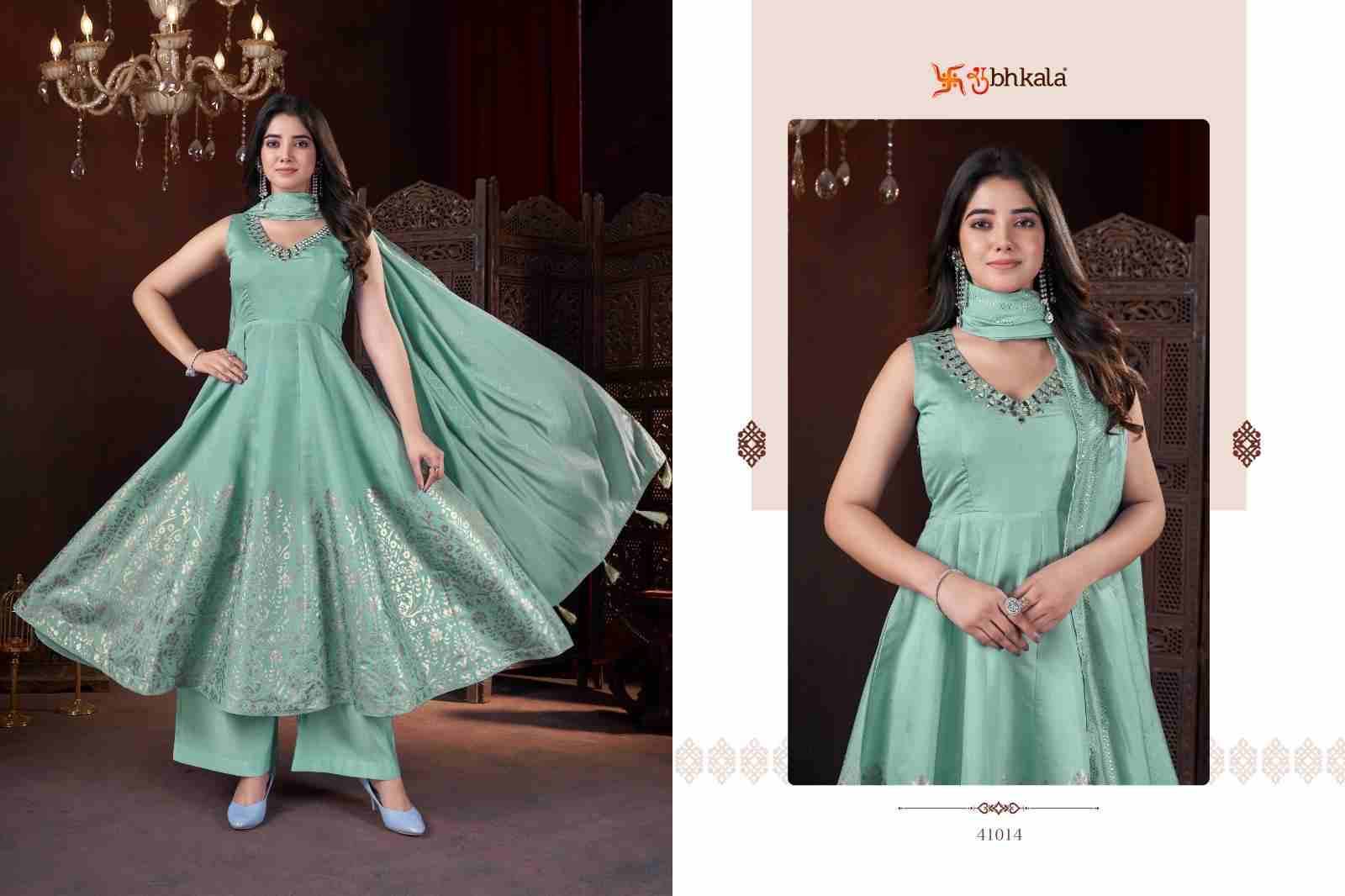 Blooming Ethnic By Shubhkala 41011 To 41014 Series Beautiful Festive Suits Stylish Fancy Colorful Casual Wear & Ethnic Wear Roman Silk Dresses At Wholesale Price