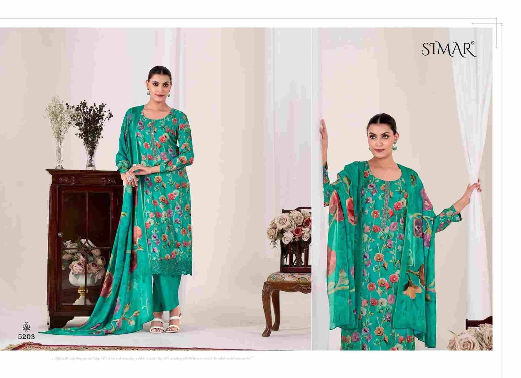 Humsafar Vol-2 By Simar 5202 To 5205 Series Beautiful Festive Suits Stylish Fancy Colorful Casual Wear & Ethnic Wear Pure Viscose Muslin Dresses At Wholesale Price