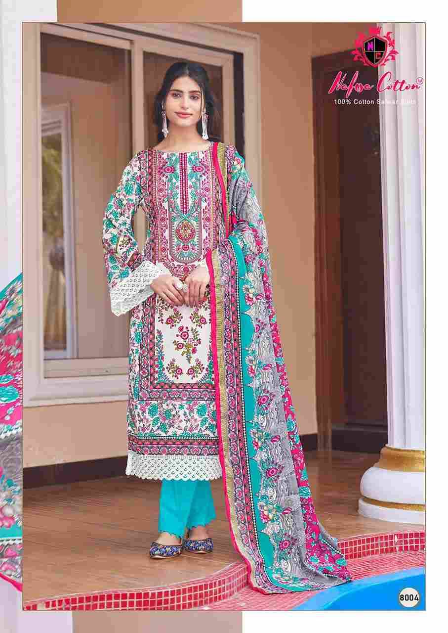 Mahera Vol-8 By Nafisa Cotton 8001 To 8006 Series Beautiful Festive Suits Stylish Fancy Colorful Casual Wear & Ethnic Wear Soft Cotton Print Dresses At Wholesale Price